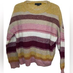 Sanctuary Women's Blur The Lines Striped Crewneck Sweater Size Large